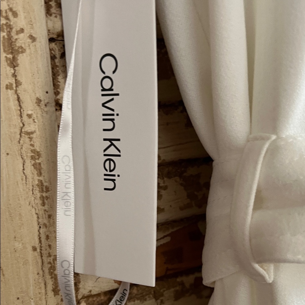 Calvin Klein Collection White Belted Midi Dress - Picture 4 of 4